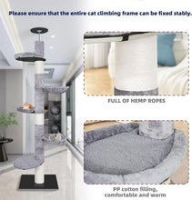 Load image into Gallery viewer, Durable Adjustable Cat Climbing Tree With Hammock - Ideal For Energetic Kittens