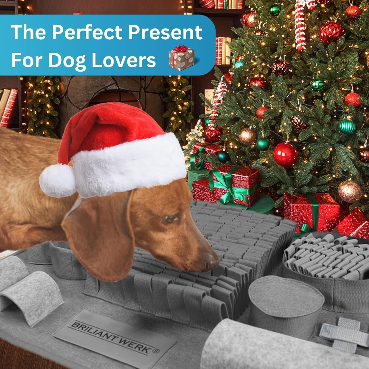 Snuffle Mat for Dogs - Machine Washable with 3 Adjustable Difficulty Levels