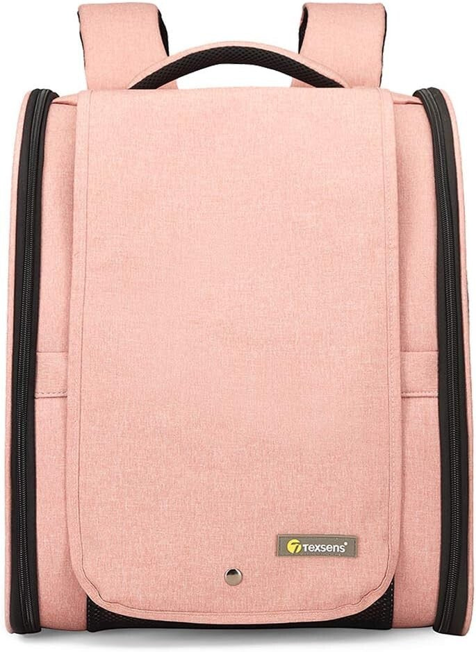 Comfortable Collapsible Pet Backpack Carrier for Small Dogs & Cats Up to 17 lbs