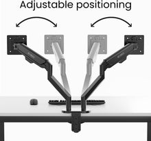 Load image into Gallery viewer, Alloy Steel Dual Monitor Mount with 360° Flexibility - Fits 14" to 35" Displays