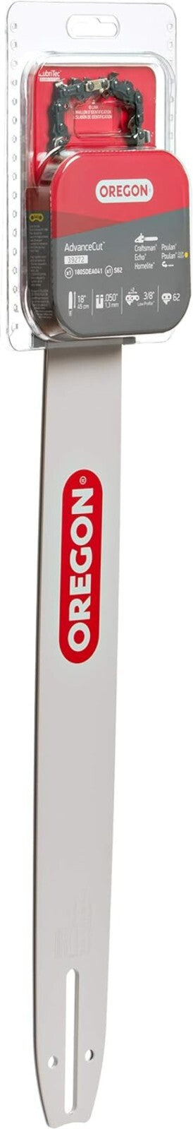 AdvanceCut 18" Chainsaw Guide Bar & Low Kickback Chain for Optimal Performance