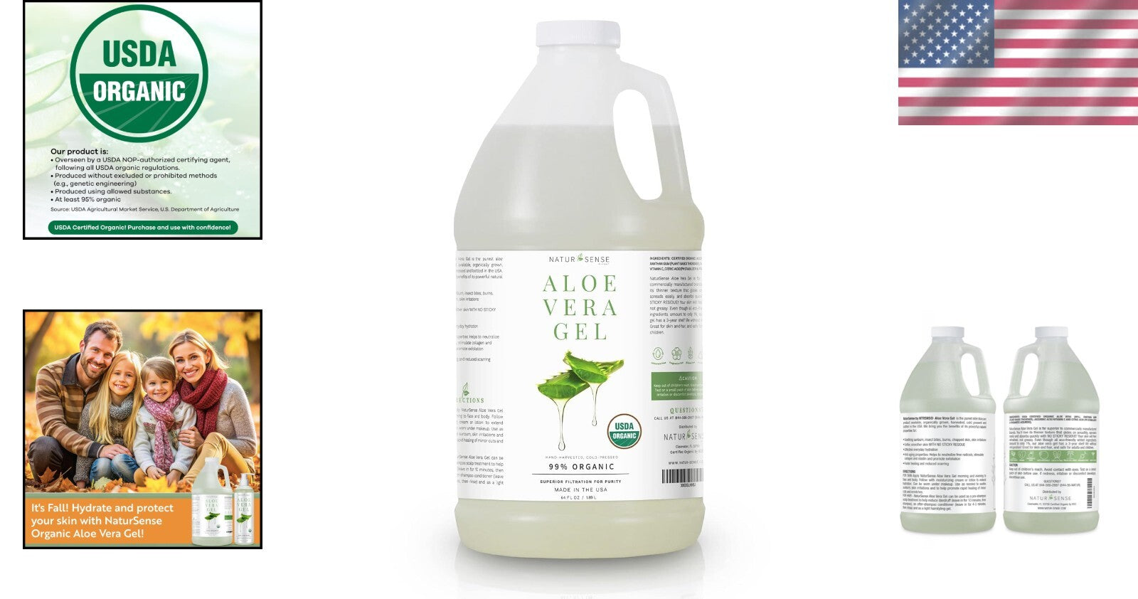 100% Pure Aloe Vera Gel - Unscented 64 oz for Acne, Dry Skin & Hair Nourishment