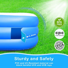 Load image into Gallery viewer, Large 120" x 72" Rectangular Kiddie Pool - Perfect for Backyard Gatherings!