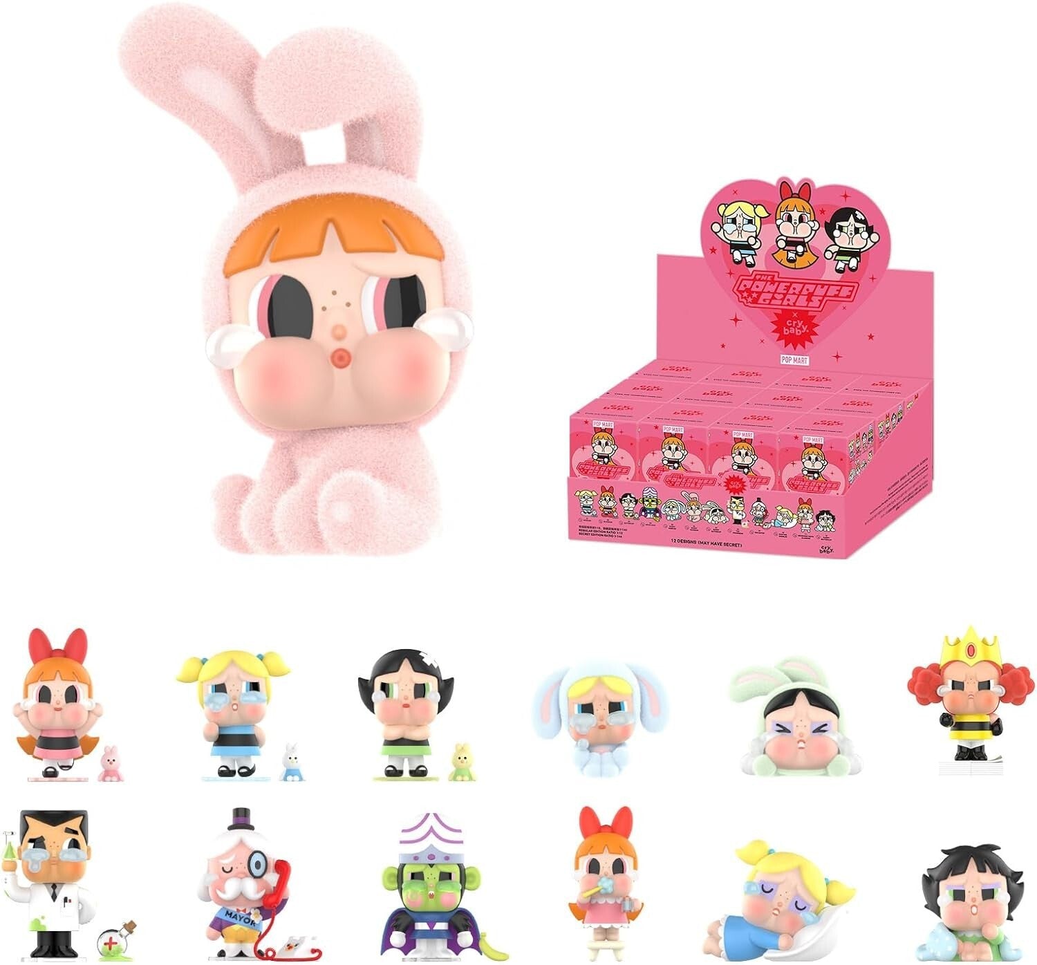 CRYBABY 12PC Blind Box Figures Set - Safe, Random Toy Collectibles for Kids