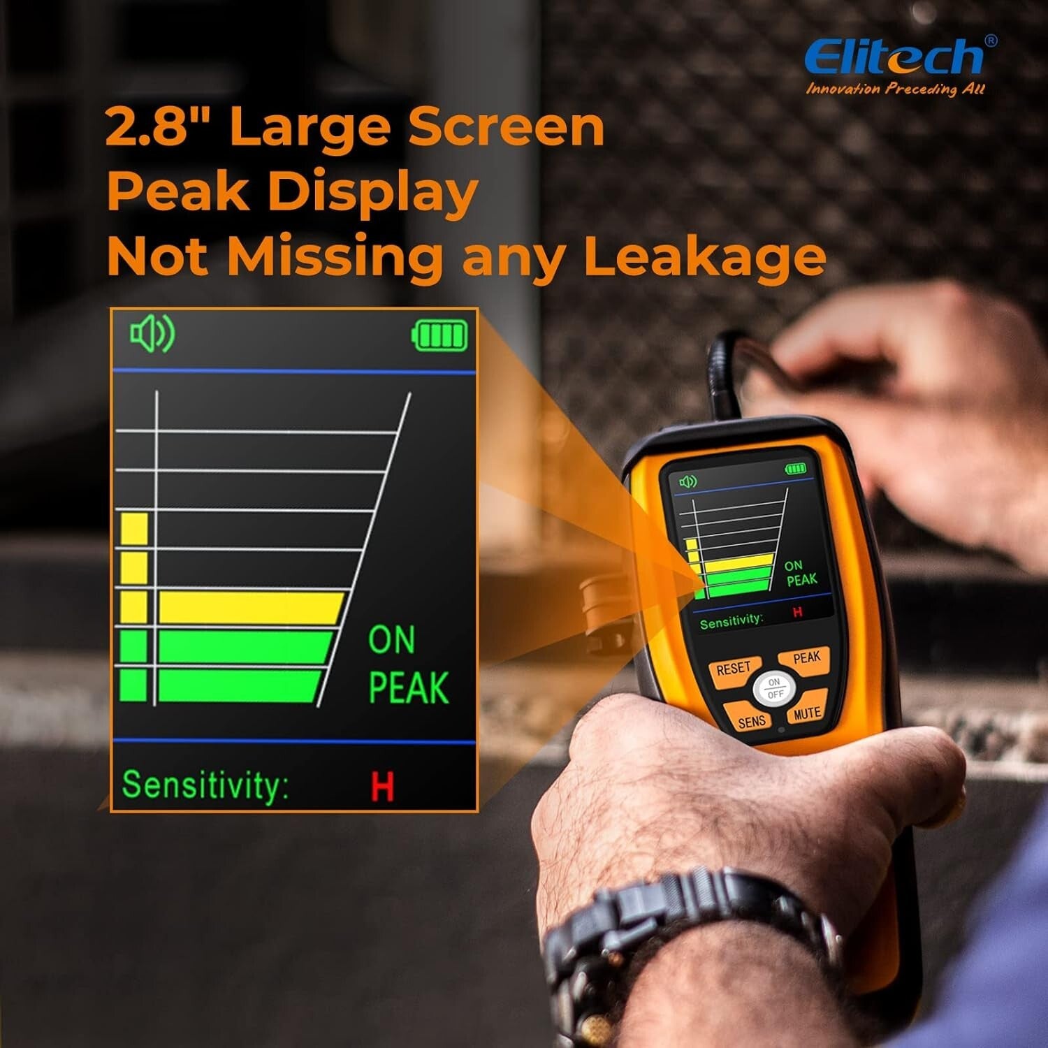 Professional HVAC Leak Detector with Infrared Sensor & 2.8" Display for Accuracy