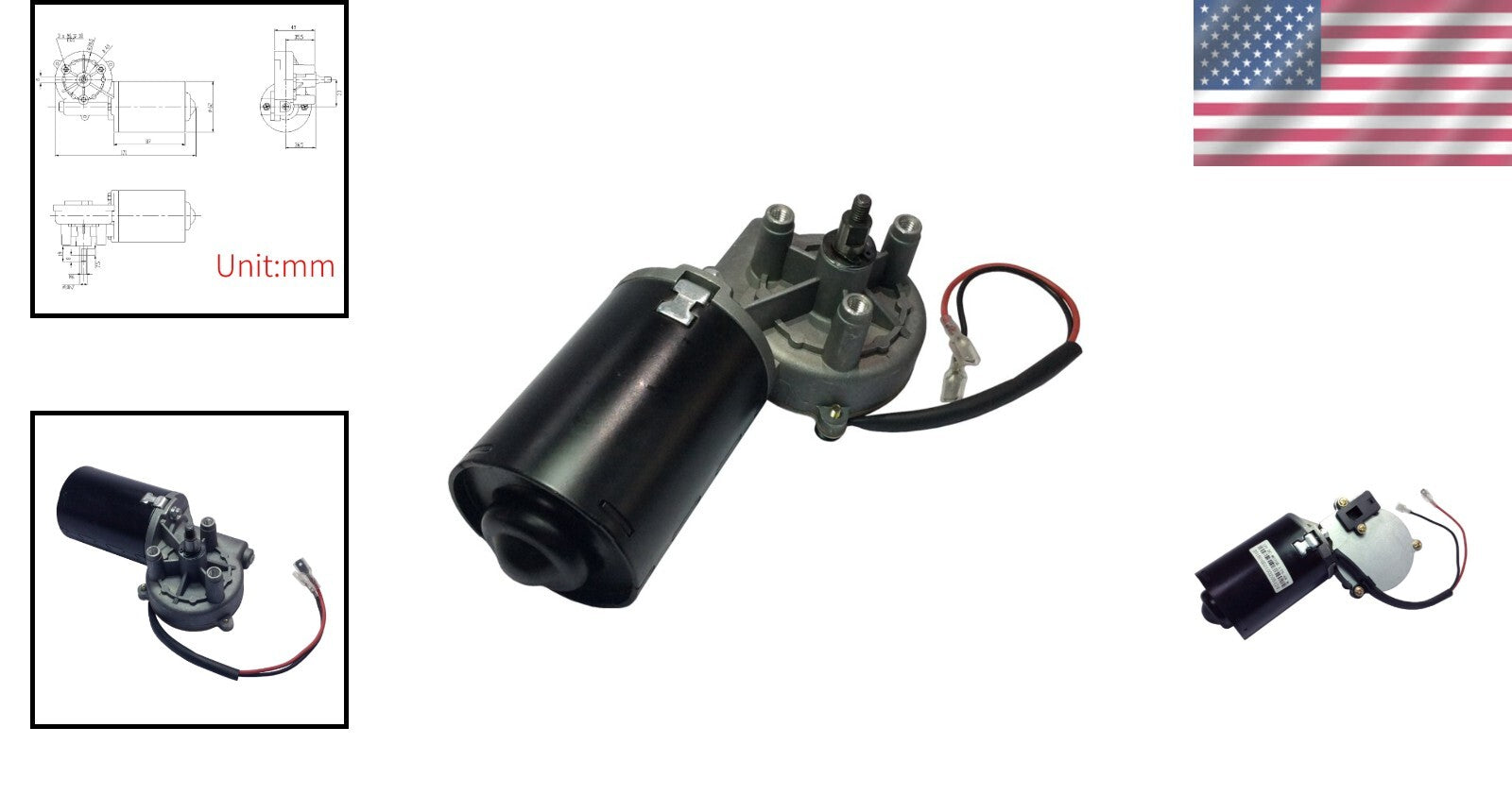 Durable PMDC 12V Gear Motor - High Torque, 50 RPM, Perfect for Home Automation