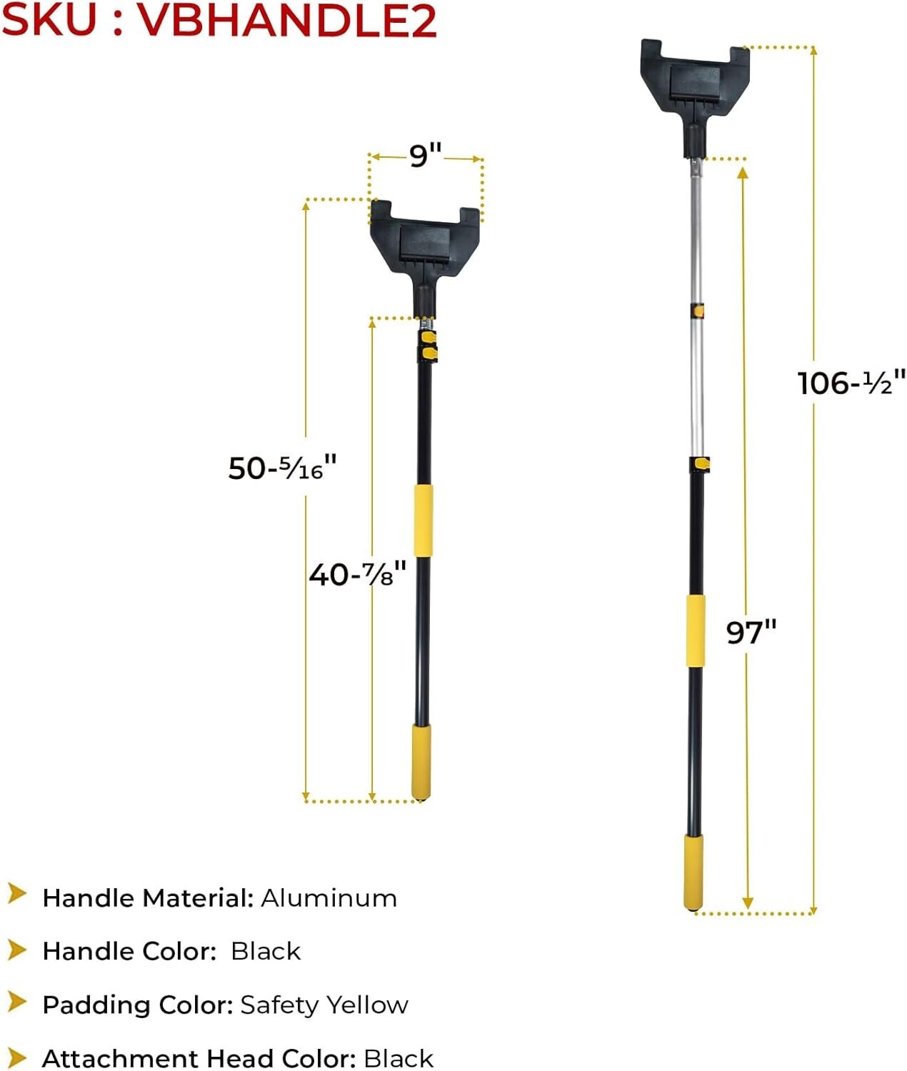 Enhanced Safety 8ft Placement Tool for Corner Protectors - Telescopic Design