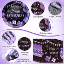 Load image into Gallery viewer, All-in-One 452-Piece Retirement Party Decorations - Classy Purple and Black Set