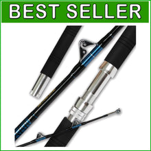 Load image into Gallery viewer, 7.5 Feet Glass Graphite Fishing Rod with Stainless Steel Roller Guides