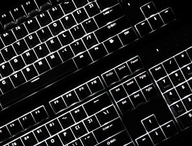 Corona White Backlit Mechanical Keyboard with Cherry MX Brown Switch - 104 Keys