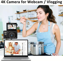 Load image into Gallery viewer, 64MP 4K Digital Camera with 3'' Flip Screen &amp; 16X Zoom - Perfect for Vlogging
