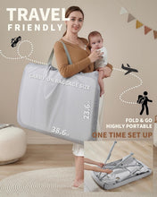Load image into Gallery viewer, Stylish Bedside Sleeper Crib with Auto-Lock Wheels &amp; Comfortable Fleece Mattress