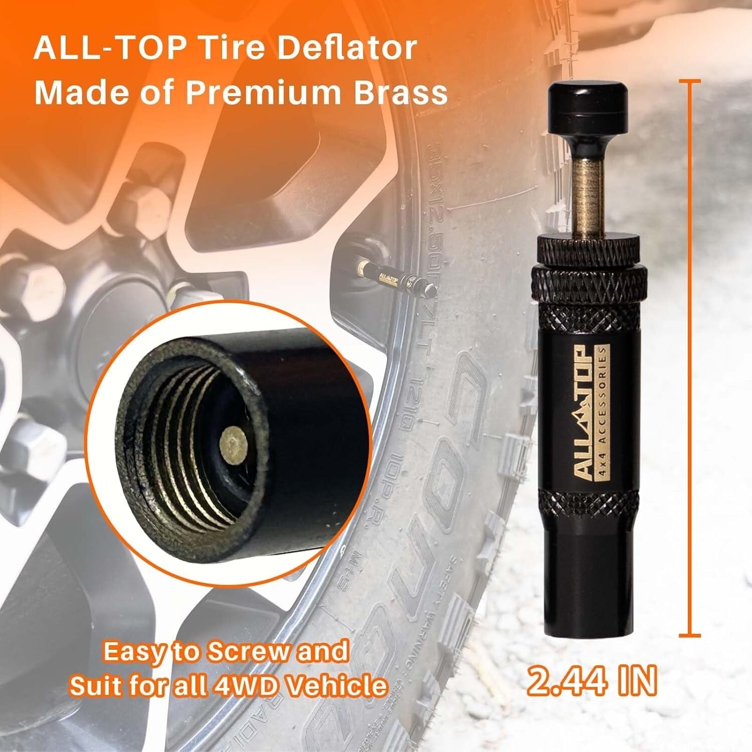 Adjustable Auto-Stop Tire Deflator Kit 10-30 PSI - Offroad Adventure Essential