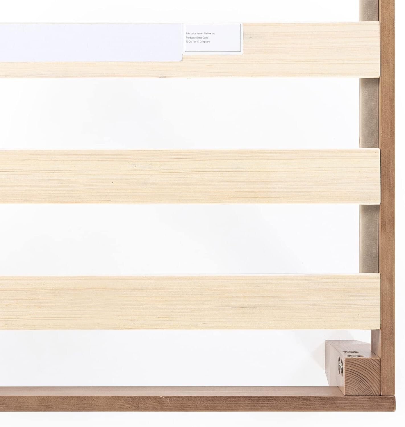 Durable 12-Inch King Platform Bed with Wooden Slats - Mid-Century Modern Style