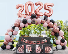 Load image into Gallery viewer, Class of 2025 Graduation Decorations - 86 PCS with LED &amp; Foil Curtain Backdrop