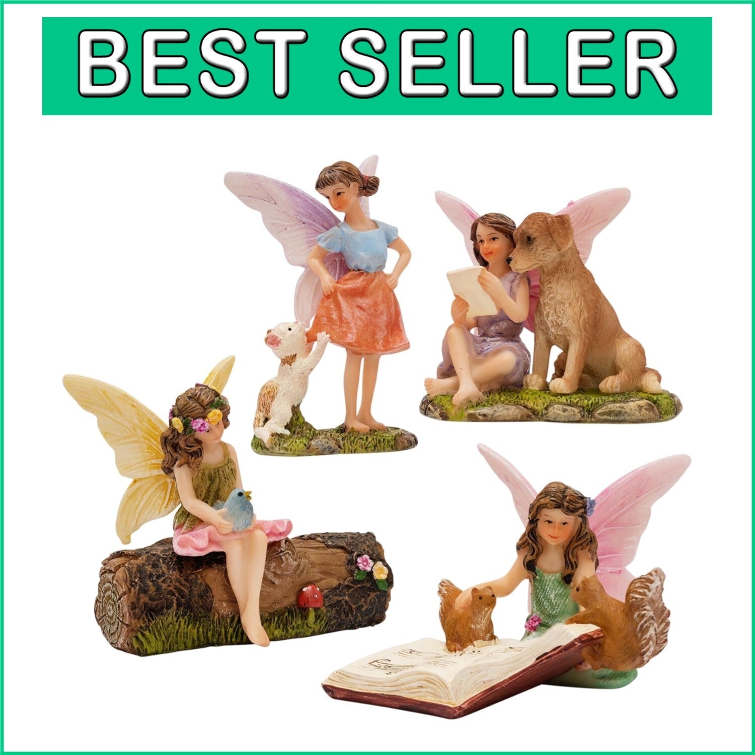 Adorable Miniature Animal Figurines for Enchanting Outdoor Fairy Gardens