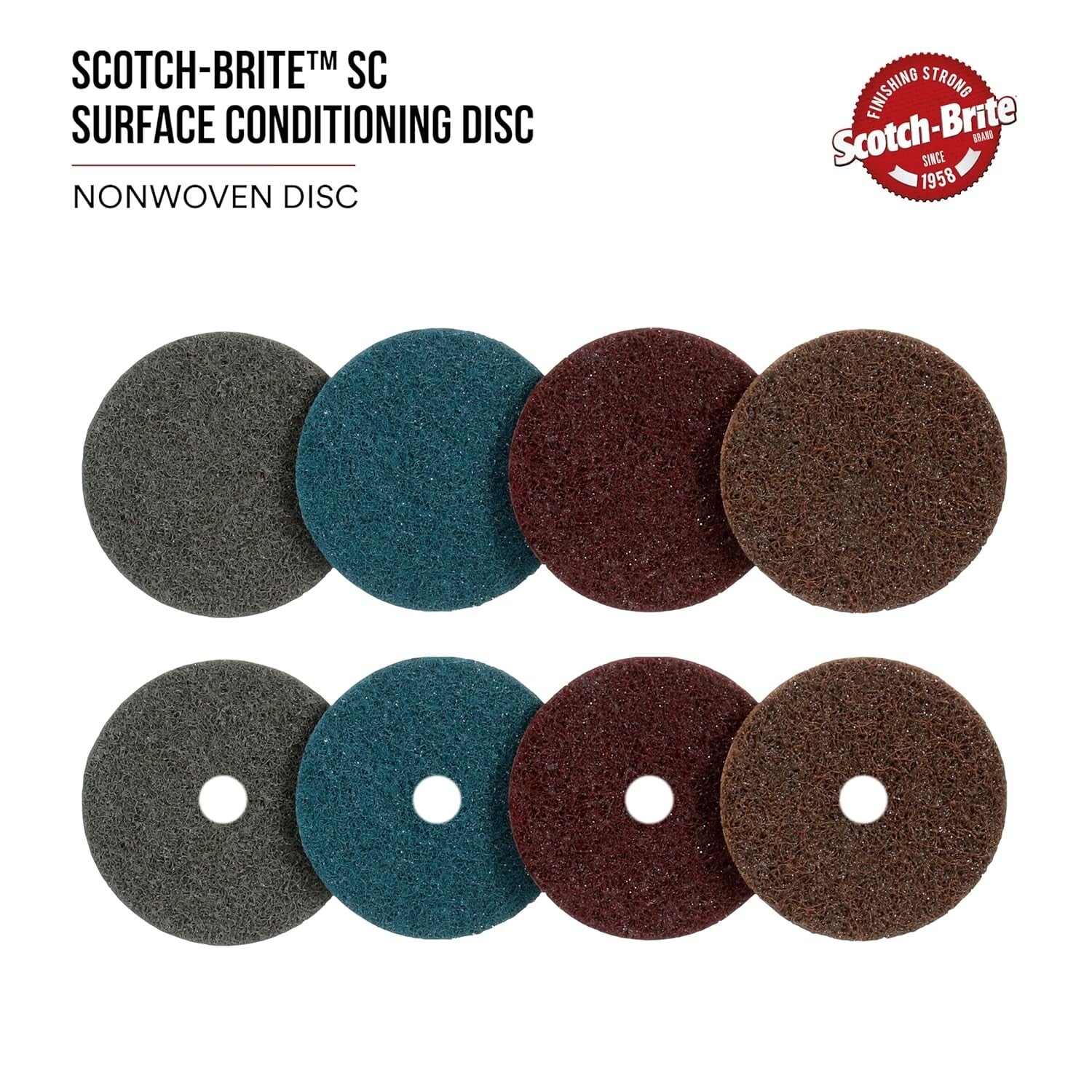 Industrial-Grade Surface Conditioning Discs - 4.5" Aluminum Oxide - Pack of 10