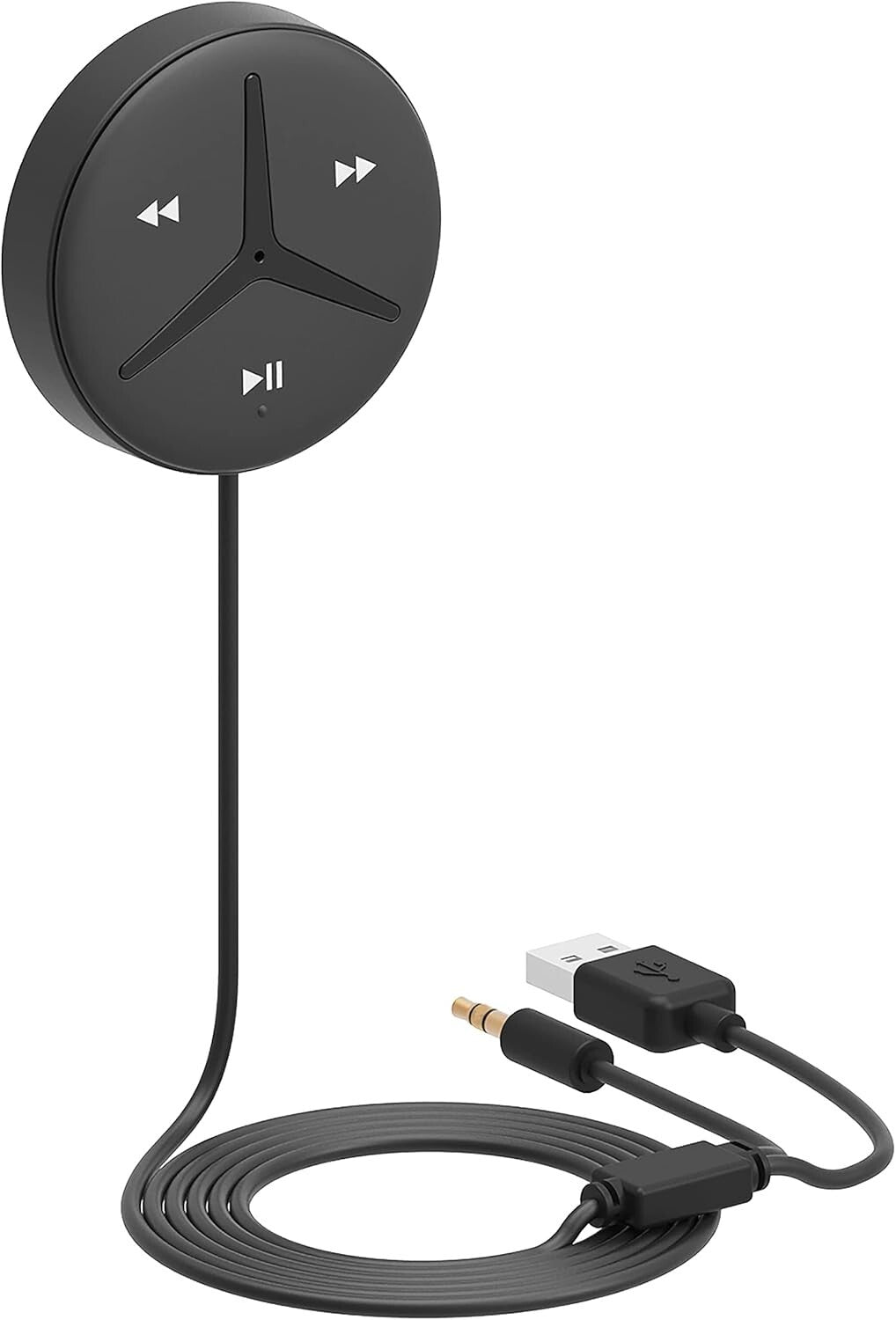 Lightweight Bluetooth Car Kit for Music Streaming and Hands-Free Calls - Black
