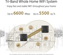 Load image into Gallery viewer, ZenWiFi AX Mesh WiFi System - Easy Setup, Parental Controls, 6,600Mbps Speed