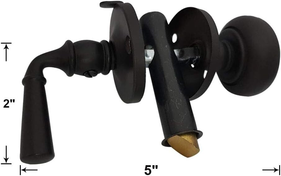 Durable Solid Brass Storm Door Latch - 2 Pack with Easy Install Screws & Knobs