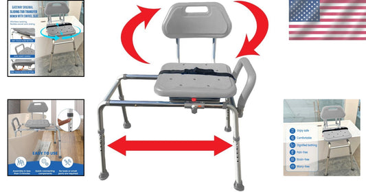 Tool-less Assembly Sliding Shower Chair with Comfort Padding - Ideal for Seniors