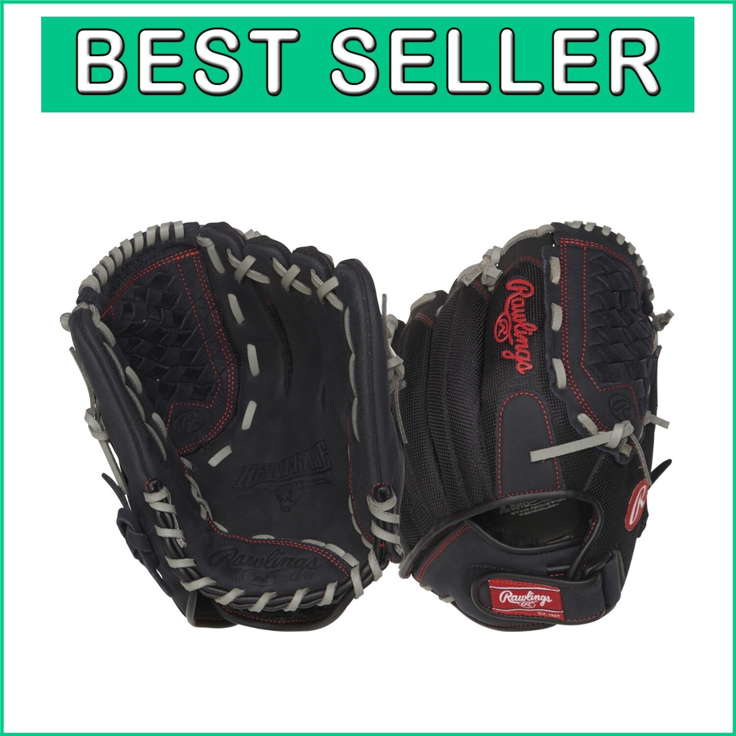 Game-Ready Renegade 12" Softball Glove with Cushioned Palm for Impact Protection