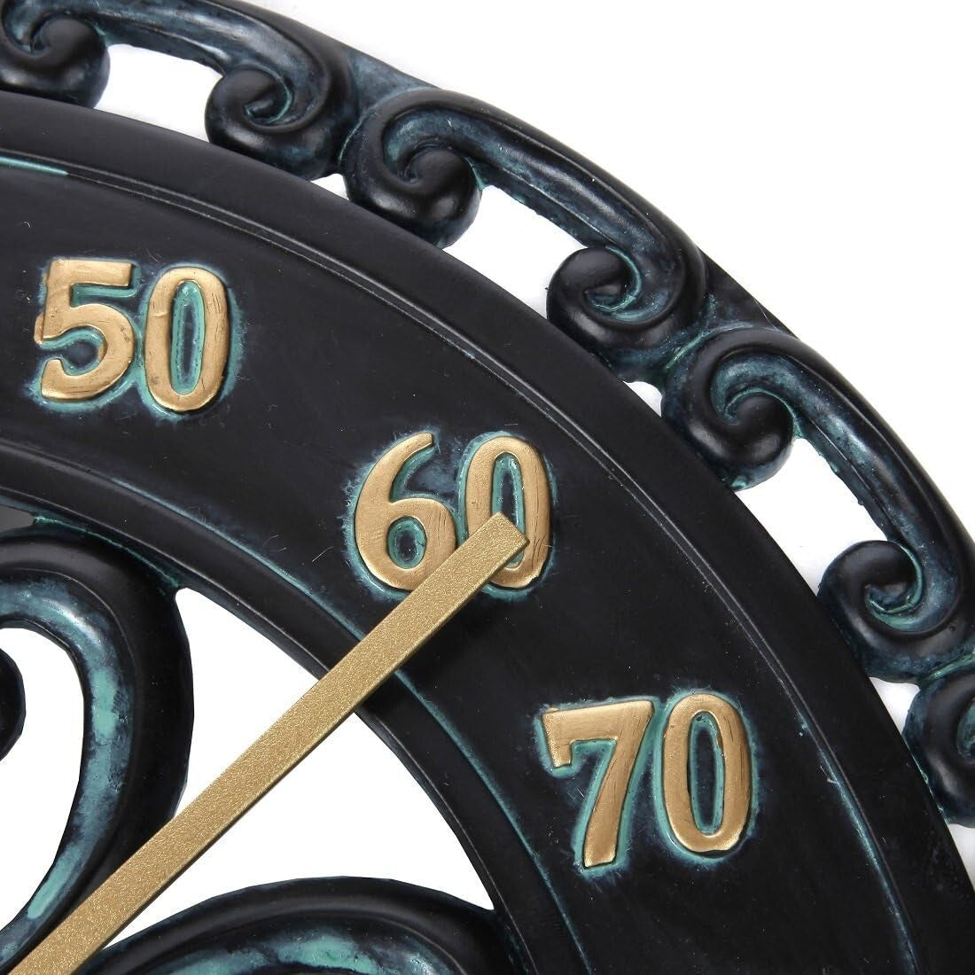 Large 13-Inch Black Wall Thermometer with Retro Design - Ideal Gift for Home