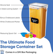 Load image into Gallery viewer, Eco-Friendly 24-Piece BPA-Free Storage Containers with Labels &amp; Measuring Spoon