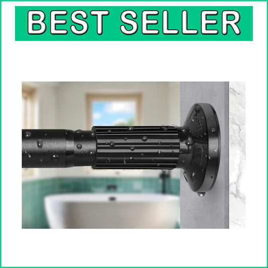 Adjustable No-Drill Tension Shower Curtain Rod 51-86 Inches - Rust-Resistant