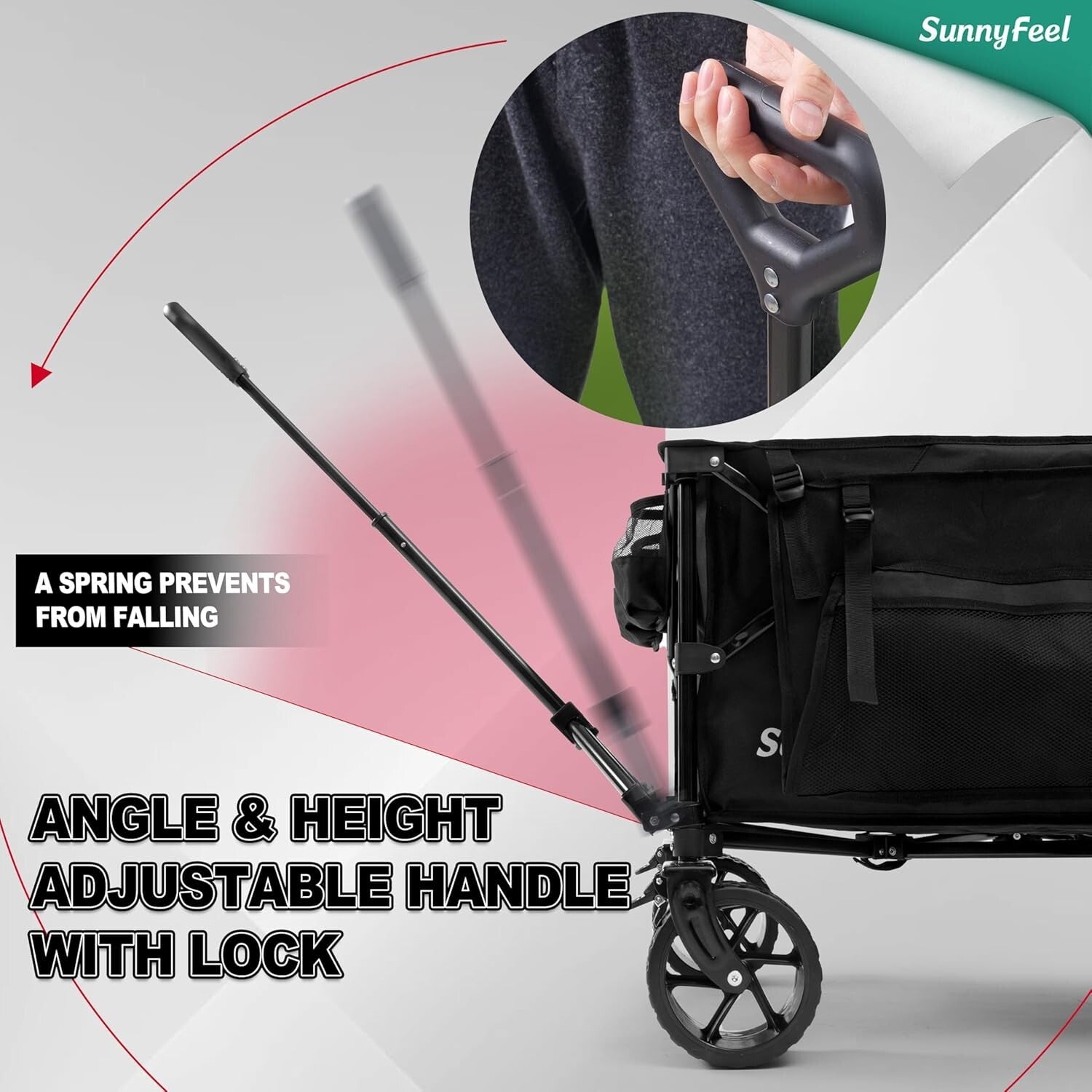 49'' Heavy-Duty Wagon Cart with All-Terrain Wheels - Perfect for Garden & Sports