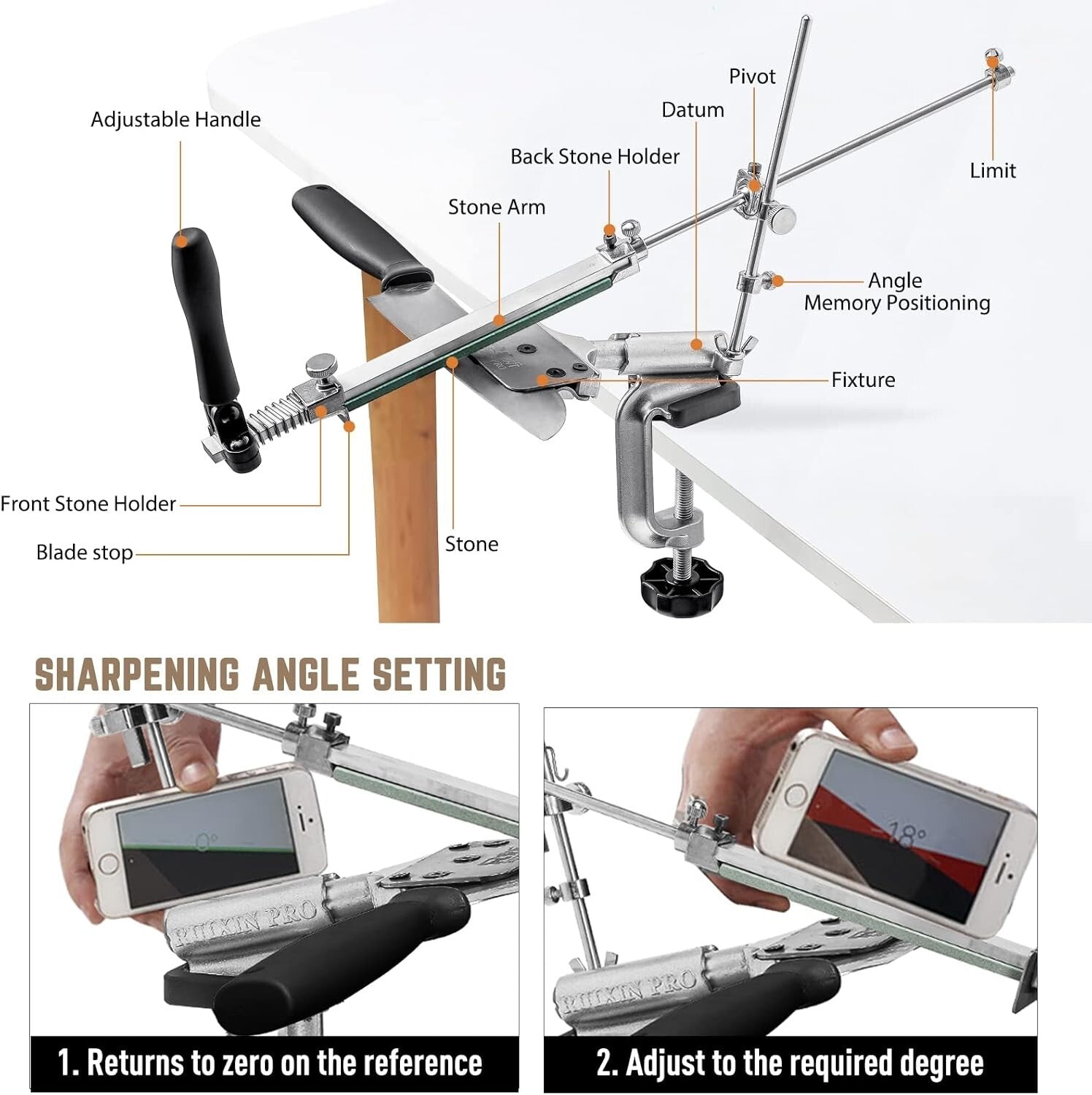 Versatile Knife Sharpening Kit - Perfect for Chefs with 10 Quality Whetstones