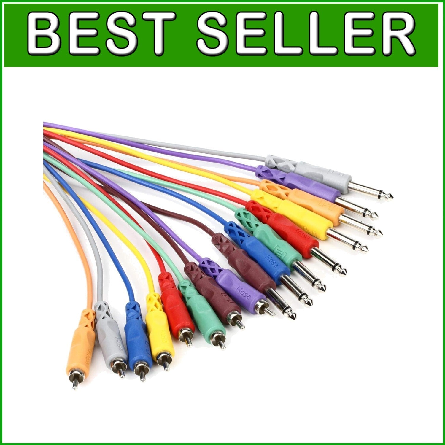 6.6 Foot High-Quality 8-Channel Audio Snake - 1/4 Inch to RCA Connection