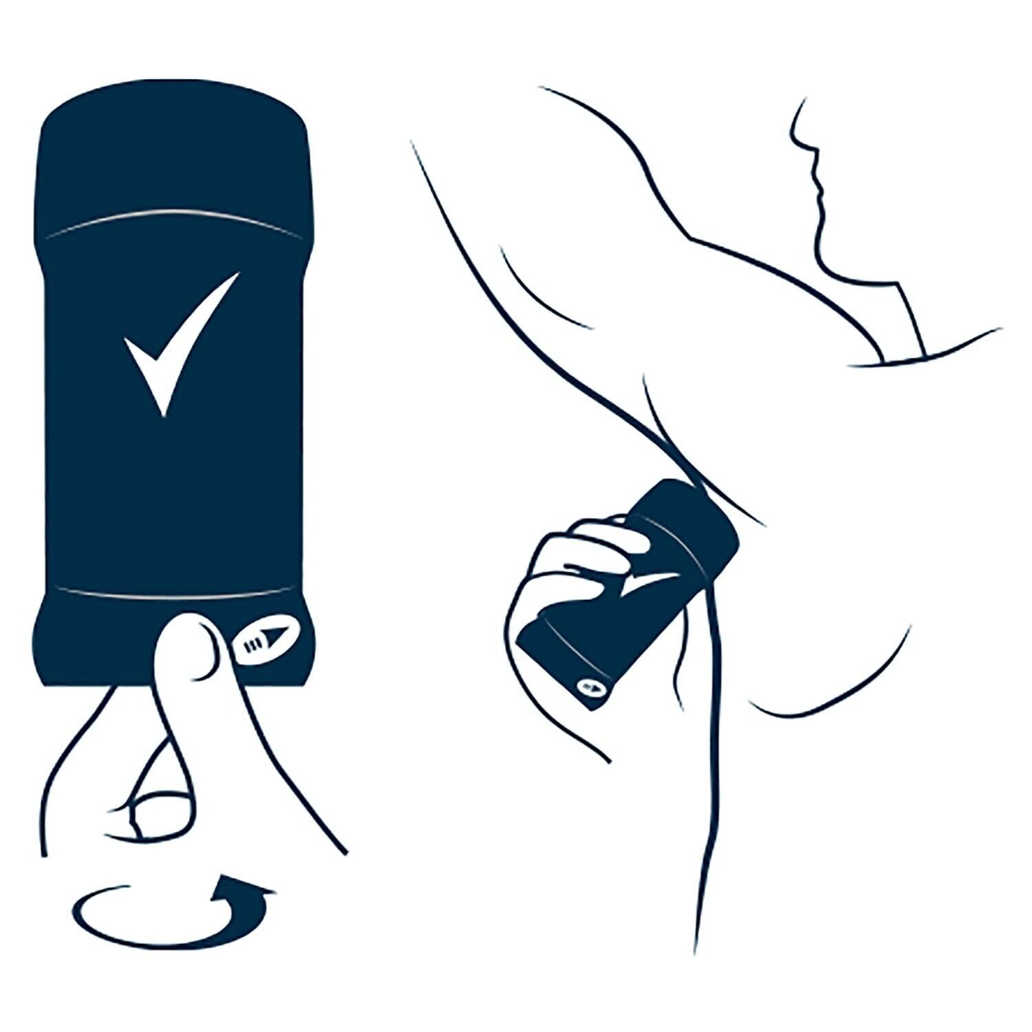 Cool Rush Men's Deodorant Stick - 24-Hour Protection, 0.5 Oz Pack of 36