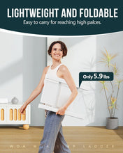Load image into Gallery viewer, Lightweight Aluminum Foldable Step Ladder - 2 Step, Anti-Slip Safety Design