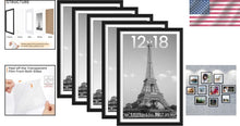 Load image into Gallery viewer, Classic 12x18 Wall Frames Set of 5 - Hang Horizontally or Vertically, Gift-Ready