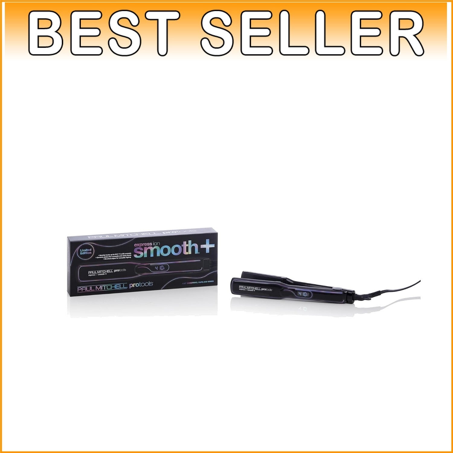 Compact 12.5” Ceramic Flat Iron with Cerashine Plates for Smooth Hair Finish