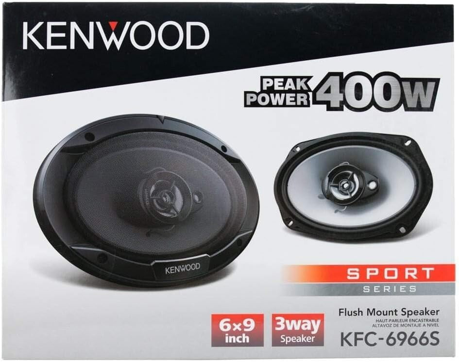 400-Watt 6x9 Flush Mount Coaxial Car Speakers - Easy Install Stereo Pair