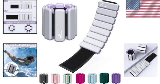 Durable Waterproof Wrist & Ankle Weights - Adjustable 2 lb/4 lb Set for Fitness