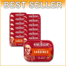 Load image into Gallery viewer, Gourmet Wild Caught Sardines in Tomato Sauce, 3.75oz Cans - 12 Pack Convenience
