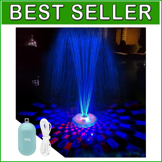 Elegant Floating Pool Fountain - Battery Powered with Light Show & Spray Modes
