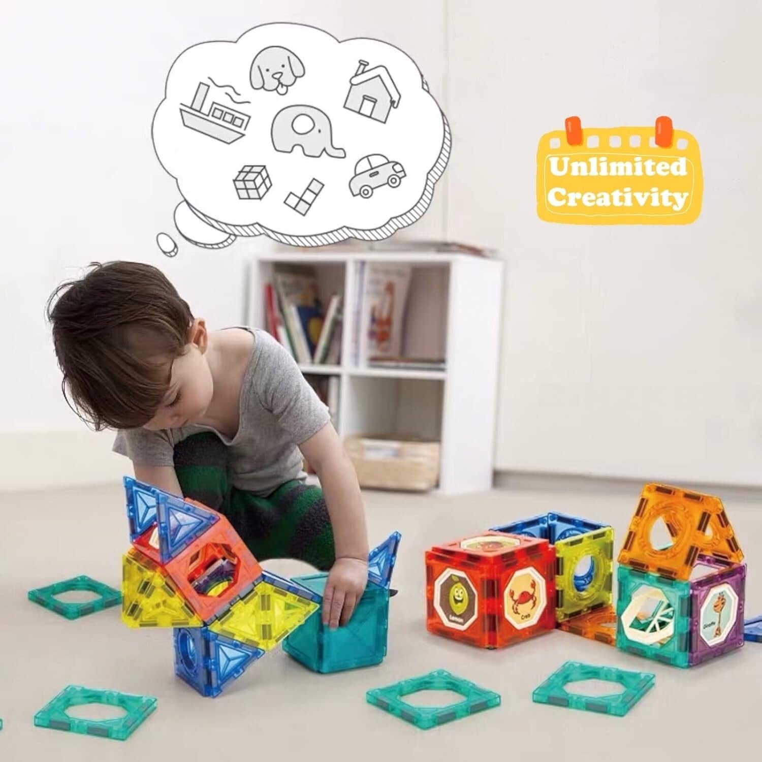 Fun 110 PCS Magnetic Marble Run Set - STEM Building Blocks for 3–10 Year Olds