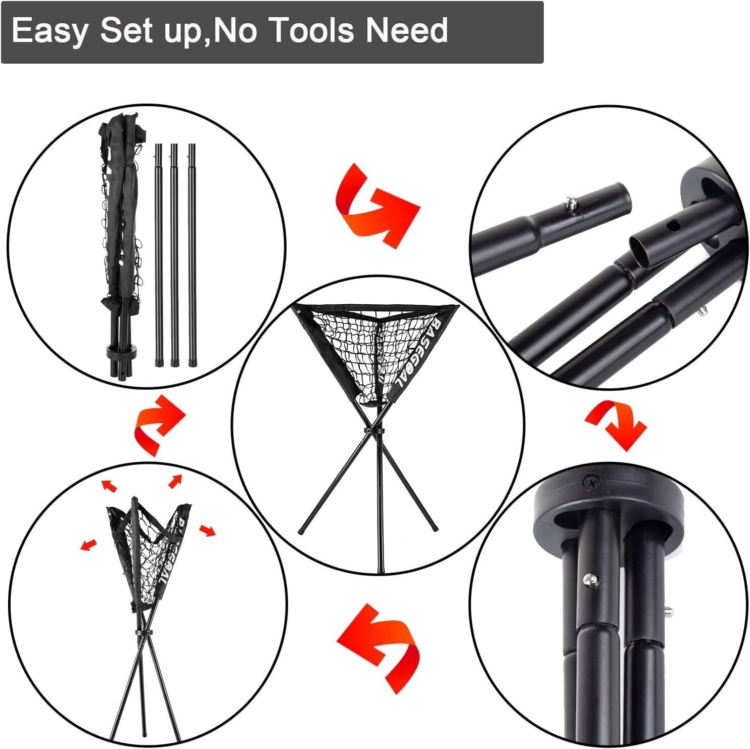 Lightweight Foldable Ball Caddy with Triangular Stability for Young Athletes