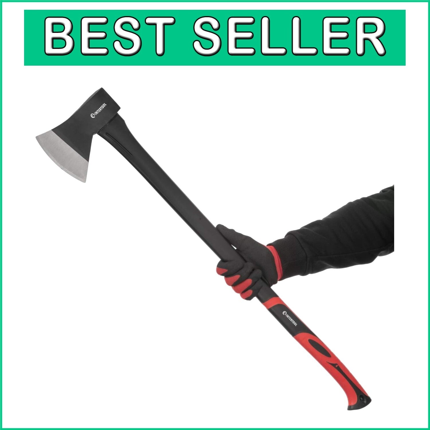 36-Inch Heavy-Duty Chopping Axe - Shock-Elliminating Handle & Safeguard Cover