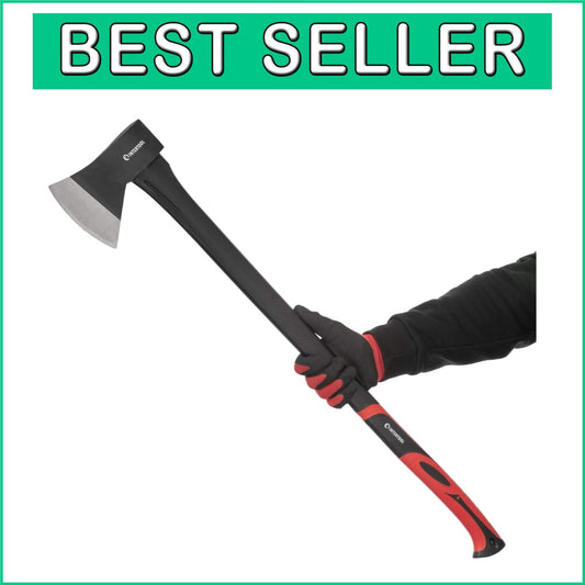 36-Inch Heavy-Duty Chopping Axe - Shock-Elliminating Handle & Safeguard Cover