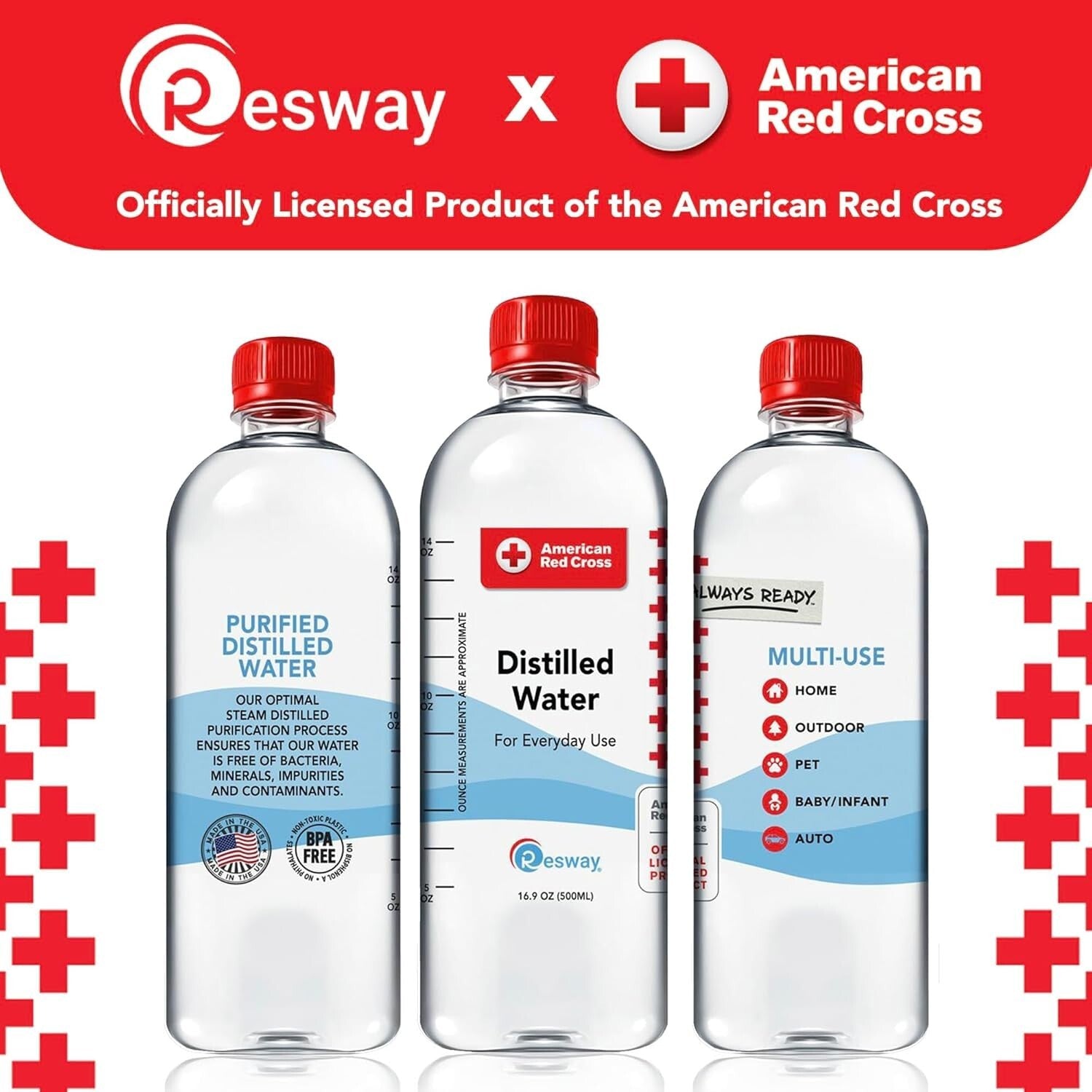 16.9 fl. oz American Red Cross Purified Distilled Water - Safe for Baby Formula