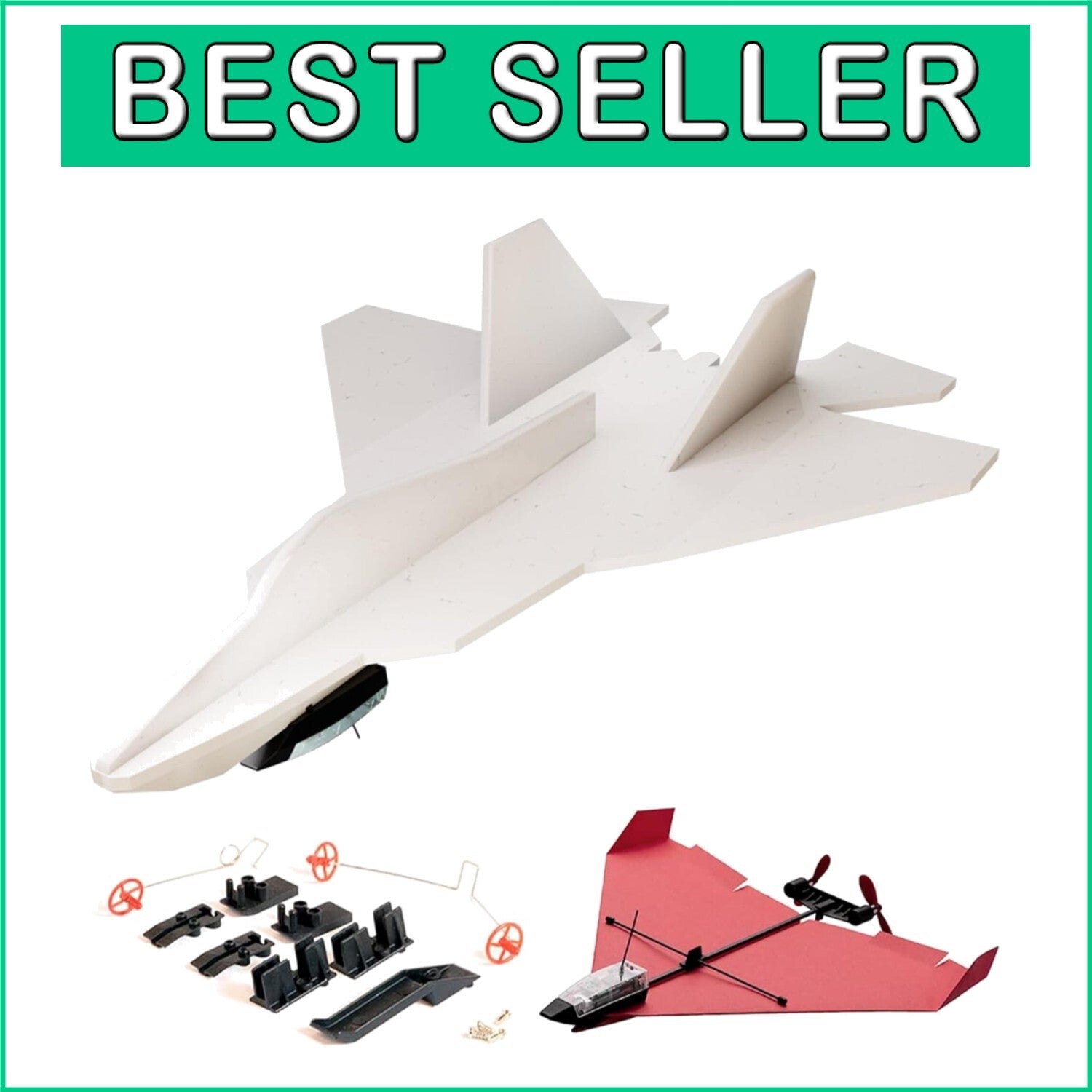 Transformative DIY F-22 Raptor Foam Jet Kit - Ideal STEM Project for All Ages