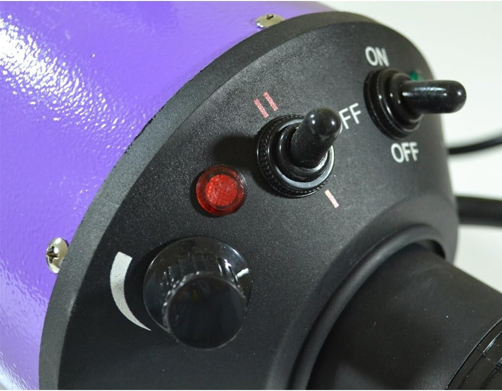 Efficient Flying One Pet Grooming Dryer - High Velocity, Adjustable Heat, Purple