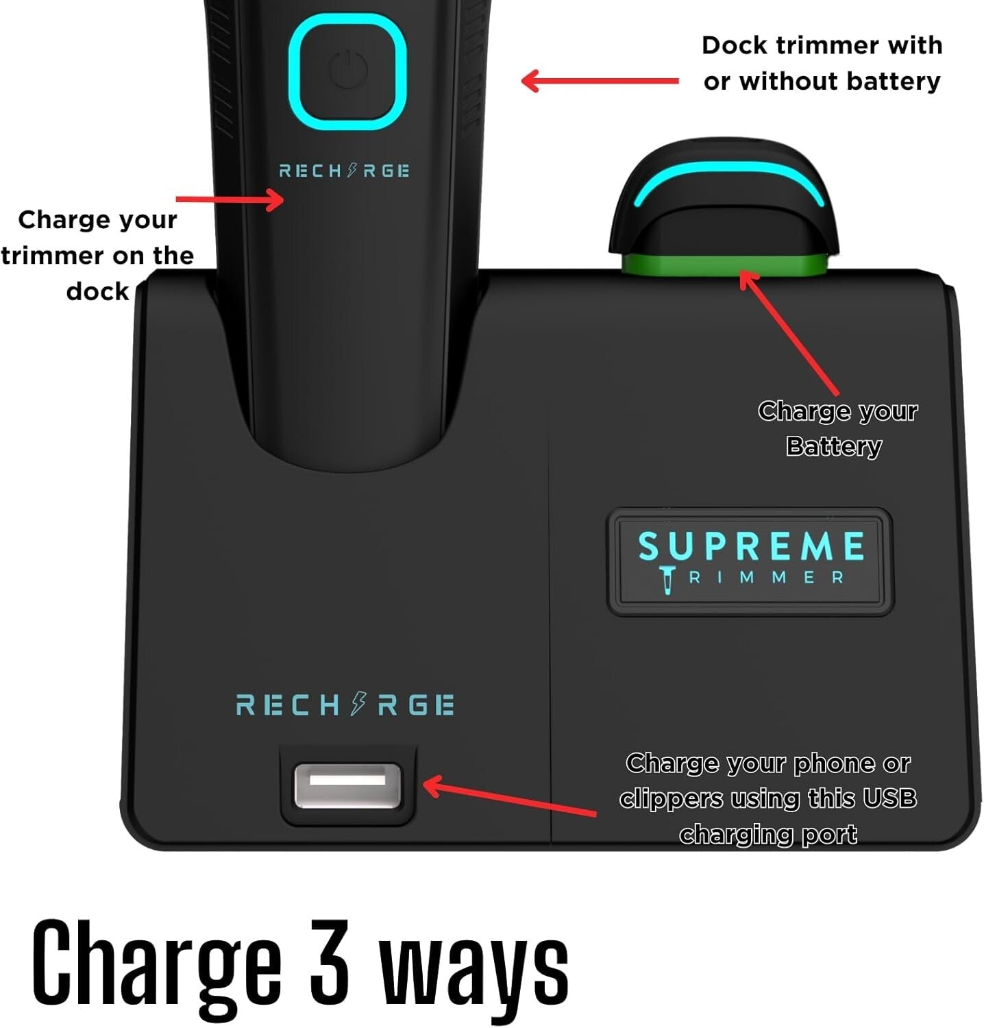 Lightweight Zero Gap Trimmer with USB Charging - Ideal for Barbers & Home Users