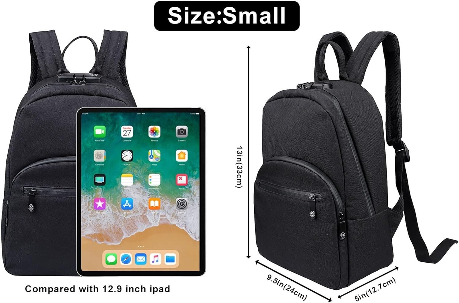 Odor-Proof Mini Backpack with Combination Lock - Essential for Active Lifestyles