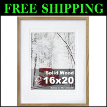 Load image into Gallery viewer, Superior Quality 16x20 Picture Frame: Solid Wood with Plexiglass, Ideal Gift